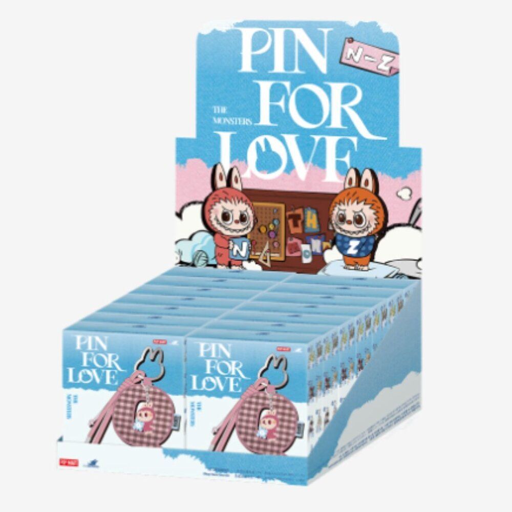 Labubu Pop Mart Sealed Case Pin for Love N-Z PURSE CHARMS (14 blind boxes total)